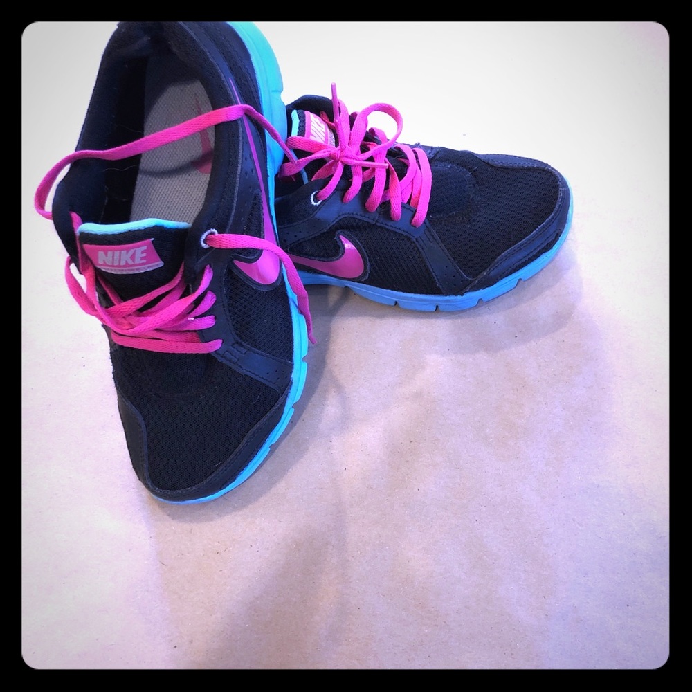 Nike Runners in Lt blue , pink and black